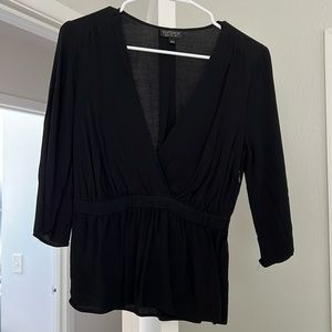 Top Shop Women’s V neck 3/4 inch sleeve dress blouse